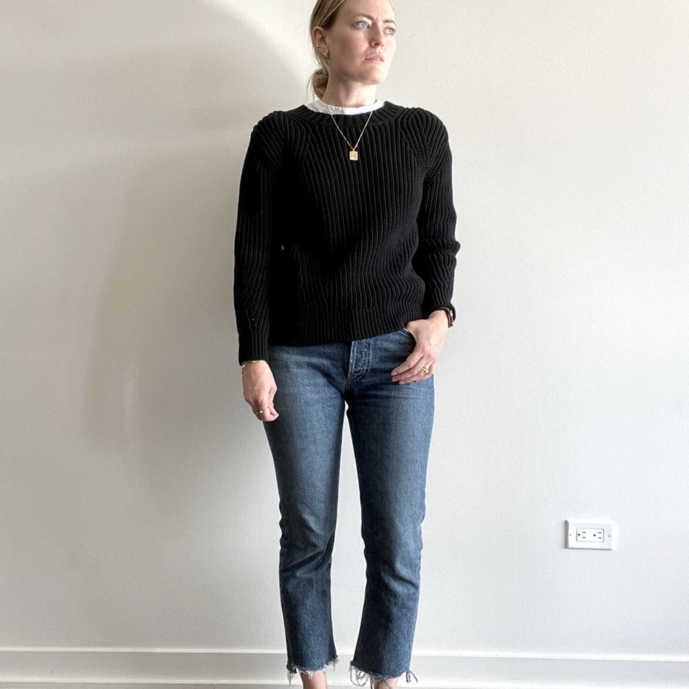 Everlane Texture Cotton Crew sweater, size M